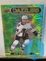 Alex DeBrincat 2021-22 Upper Deck Series 1 Green Dazzlers DZ-11 Blackhawks